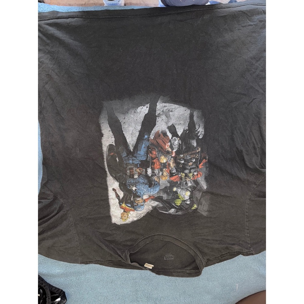 Marvel Avengers Graphic Tee Mens 4XLT Black Short Sleeve Superheroes T-Shirt